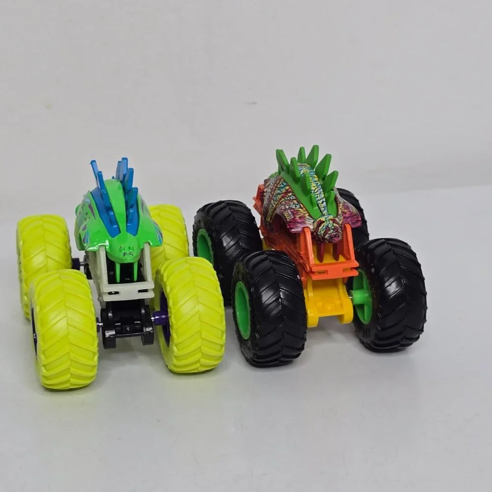 2 Hot Wheels Motosaurus Monster Jam Trucks Lot Dinosaur 1:64 Stegosaurus Diecast